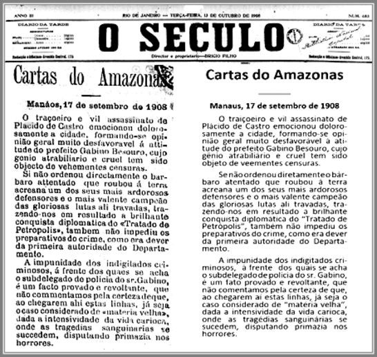 O Século, n° 653, RJ, 13.10.1908