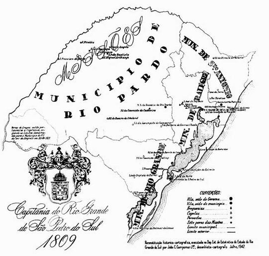 Mapa da Capitania do RS - 1809