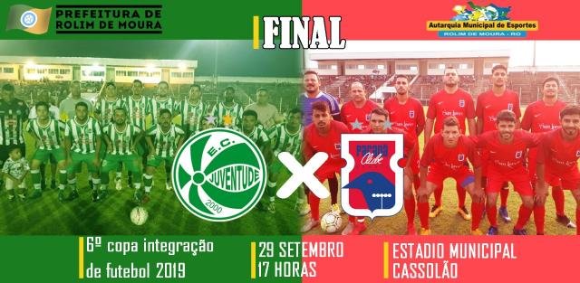 Rolim de Moura - Juventude X Paraná  farão final da Copa Integração  - Gente de Opinião