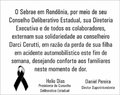 Nota de Pesar do Sebrae em Rondônia pelo falecimento da jovem Laysa Cerutti
