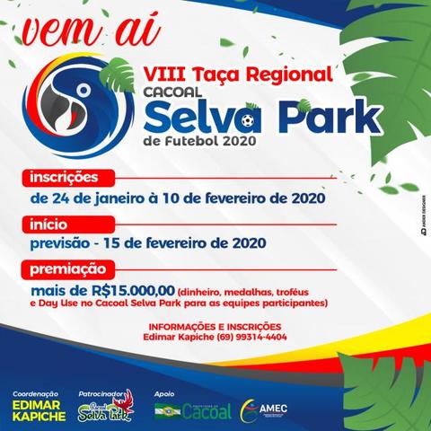 Taça Cacoal Selva Park de Futebol tem inscrições abertas até o dia 10 - Gente de Opinião