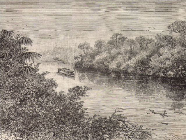 O Canuman navegando o rio Iça (Putumayo) em 1879.  - Gente de Opinião
