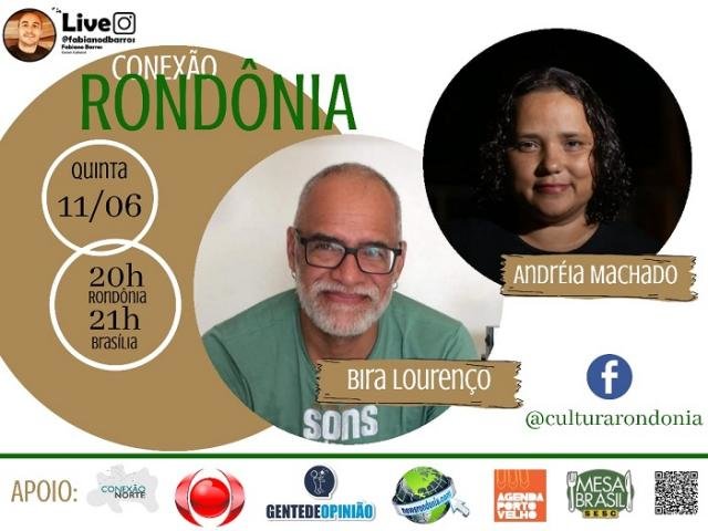 O músico Bira Lourenço e a documentarista Andréia Machado no Conexão Rondônia de hoje (11/06), quinta-feira. - Gente de Opinião