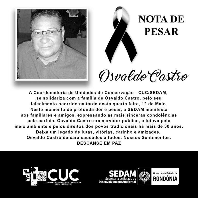 Osvaldo Castro, ambientalista que defendia seringueiros no Vale do Guaporé, em Rondônia, morre de covid-19 - Gente de Opinião