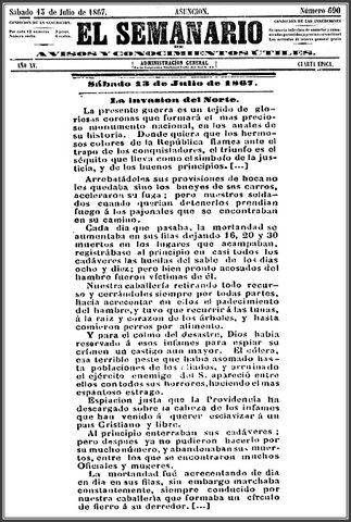 El Semanario n° 690, 13.07.1867 - Gente de Opinião