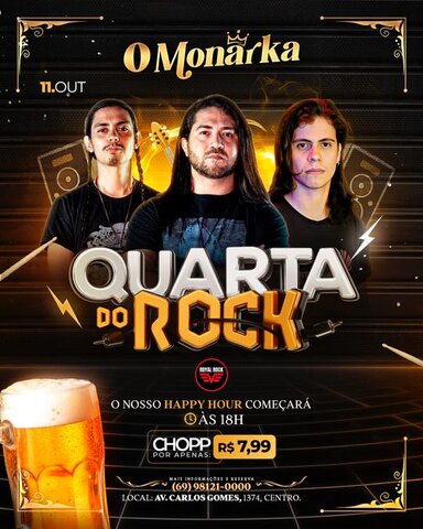  Quarta tem show da Royal Rock no O Monarka; sexta tem show nacional de Netinho de Paula, Samba e ainda Beto Cezar e Markos Maya  - Gente de Opinião