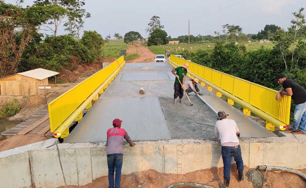 Obras aceleradas na construção de ponte de concreto em Primavera de Rondônia - Gente de Opinião