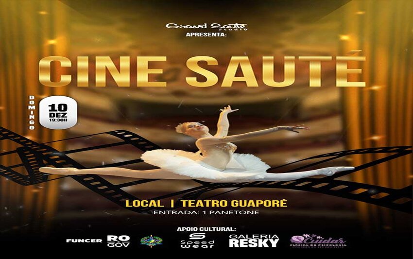 Segunda apresentação do "Cine Sauté" acontece dia 10, no Teatro Guaporé 