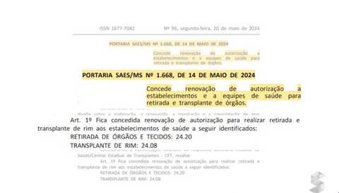 Governo de Rondonia consegue autorização para transplantes de rim no HB em Porto Velho