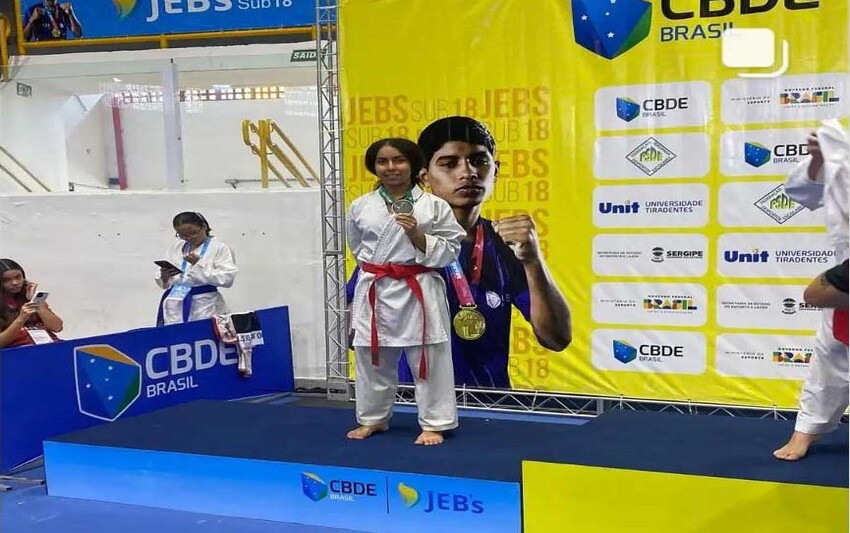 Atleta vilhenense conquista medalha de prata nos Jogos Escolares Brasileiros