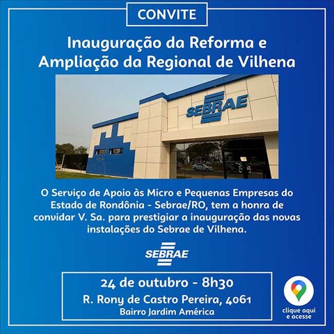 Sebrae Vilhena de cara nova. Inauguração com feira de agroindústria e artesanato promete agitar a cidade - Gente de Opinião