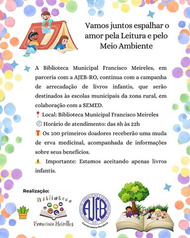 Campanha Prorrogada: Doação de Livros Infantis ganha reforço de parcerias em Porto Velho - Gente de Opinião