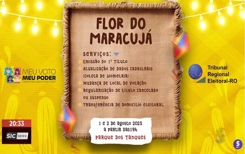TRE-RO leva serviços eleitorais ao Arraial Flor do Maracujá 2025