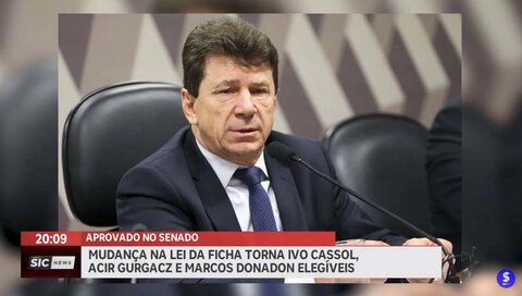 Senado muda Lei da Ficha Limpa: Cassol e Gurgacz disputam as eleições de 2026