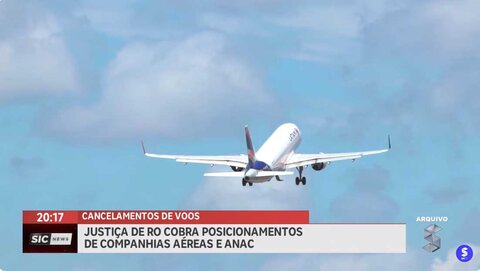 TJ/RO dá prazo para que aéreas e ANAV expliquem os cancelamentos de voos
