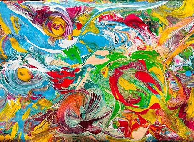 Tempestade de Emoções, guache sobre cartão (Viriato Moura) - Gente de Opinião