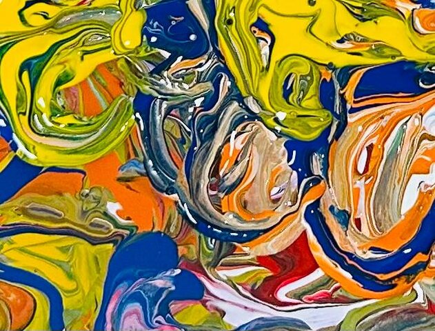 Fluidez, guache sobre cartão (Viriato Moura) - Gente de Opinião