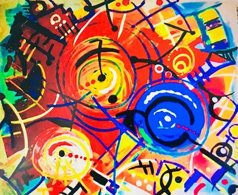 Furacões Metafísicos, acrílica sobre tela (Viriato Moura)