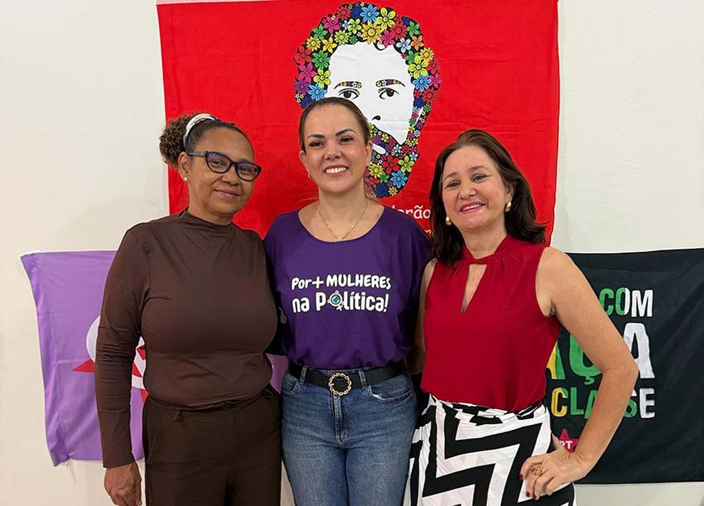 Pré candidatas Elzilene da CUT, Claudia de Jesus e professora Márcia Regina - Gente de Opinião