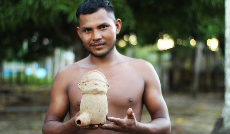 Comunitários irão estudar artefatos pré-colombianos (Foto: Maurício Silva)