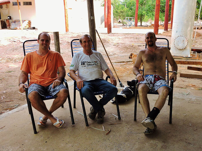 Sr. Argeu Fogliatto e filhos, Fazenda Porto do Campo