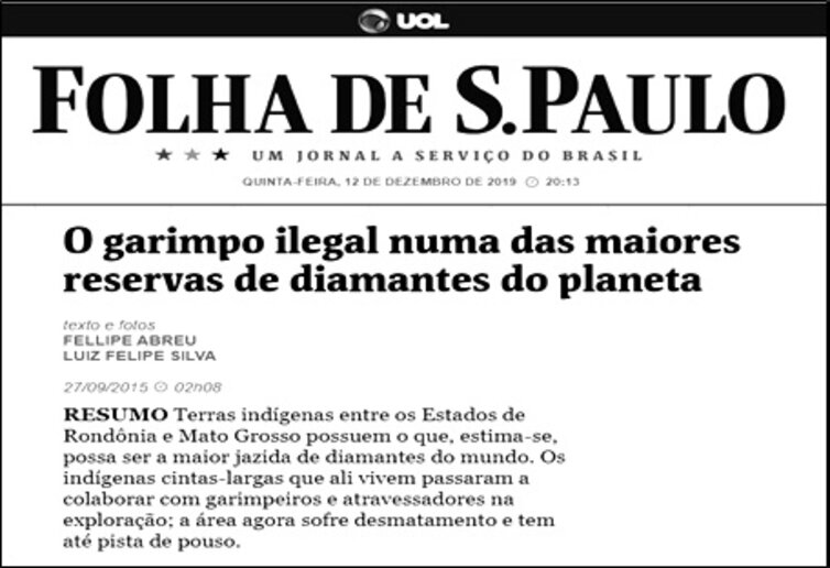 Folha de S. Paulo, 12.08.2007