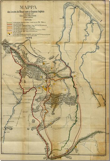 Mappa dos Limites..., Ernesto Mattoso, 1898