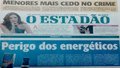 Manchetes do jornal O Estadão do Norte