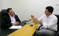 Deputado federal Marcos Rogério é recebido pelo pres ALE