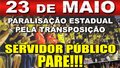TRANSPOSIÇÃO: Sintero lança dia estadual de paralisação do serviço público e de manifestações na BR