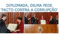 Diplomada, Dilma pede 'pacto contra a corrupção'