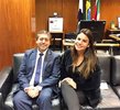 Mariana Carvalho é recebida pelo ministro do Trabalho