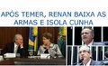 Após Temer, Renan baixa as armas e isola Cunha