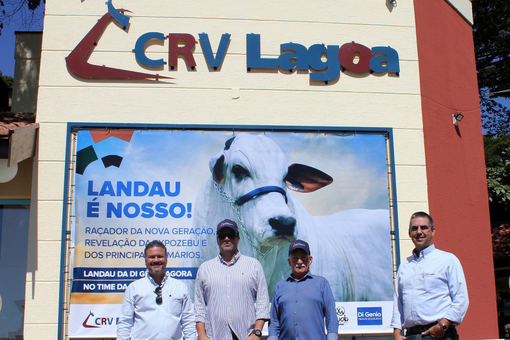 Ricardo Abreu, Gerente de Produto da CRV Lagoa; Gustavo Machado, Gerente da XUAB Agropecuária; Amândio Salomão, Proprietário da XUAB Agropecuária; Luis Adriano Teixeira, Presidente da CRV Lagoa.    - Gente de Opinião