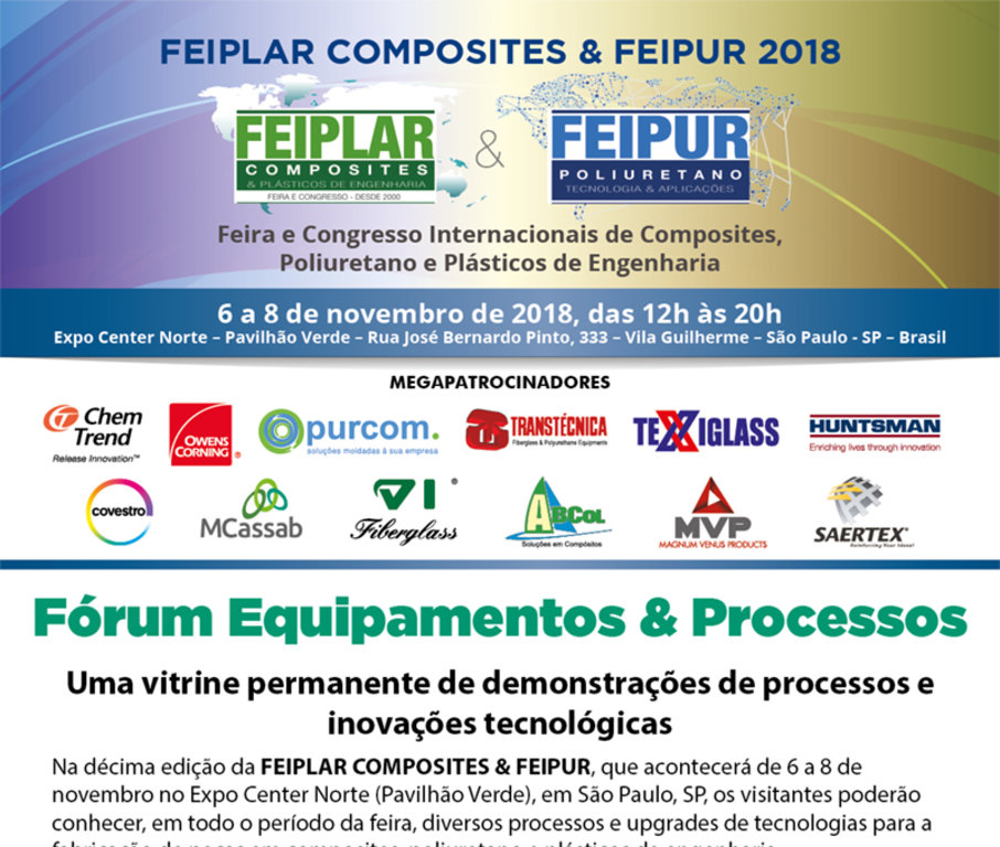 Participe do Fórum Equipamentos & Processos na FEIPLAR COMPOSITES & FEIPUR 2018 - Gente de Opinião
