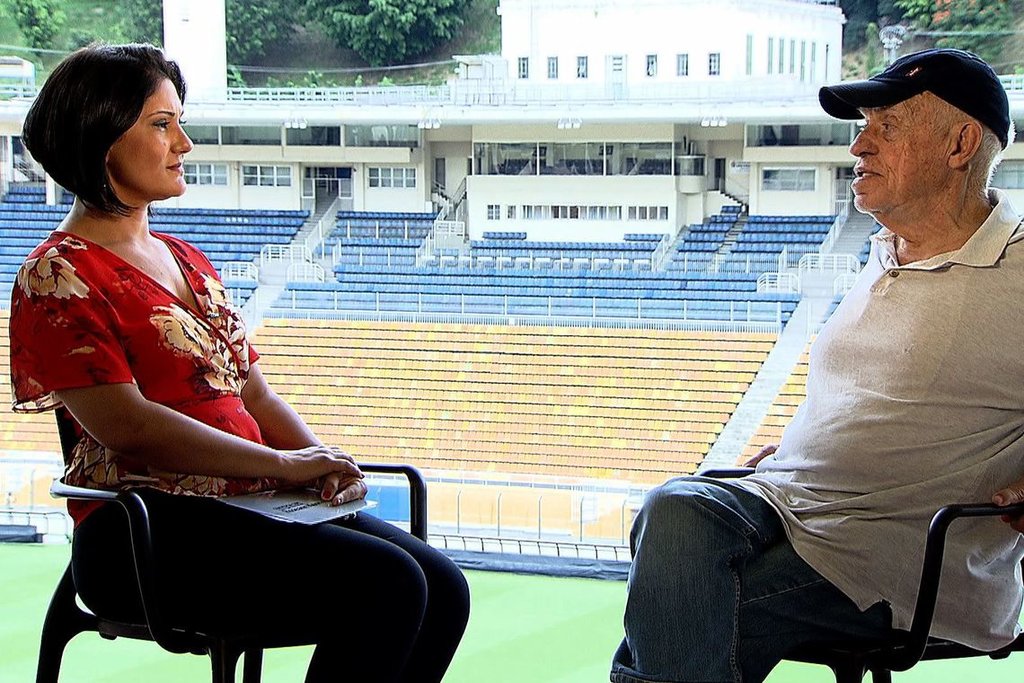  Irreverente e conhecedor do futebol brasileiro, o narrador esportivo Silvio Luiz concede entrevista a Roseann Kennedy/EBC - Gente de Opinião