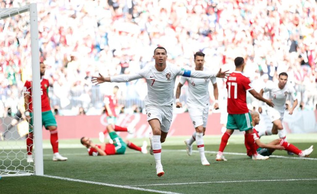 Cristiano Ronaldo comemora o gol marcado contra Marrocos (Carl Recine/Reuters/Direitos Reservados) - Gente de Opinião