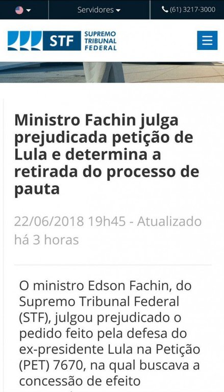 Fachin precisou de 45 minutos para anular julgamento de Lula - Gente de Opinião
