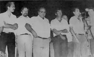 A partir da esquerda: Orestes Muniz, Amir Lando, Jerônimo Santana, José Guedes e Tomas Correia (Foto Google) - Gente de Opinião