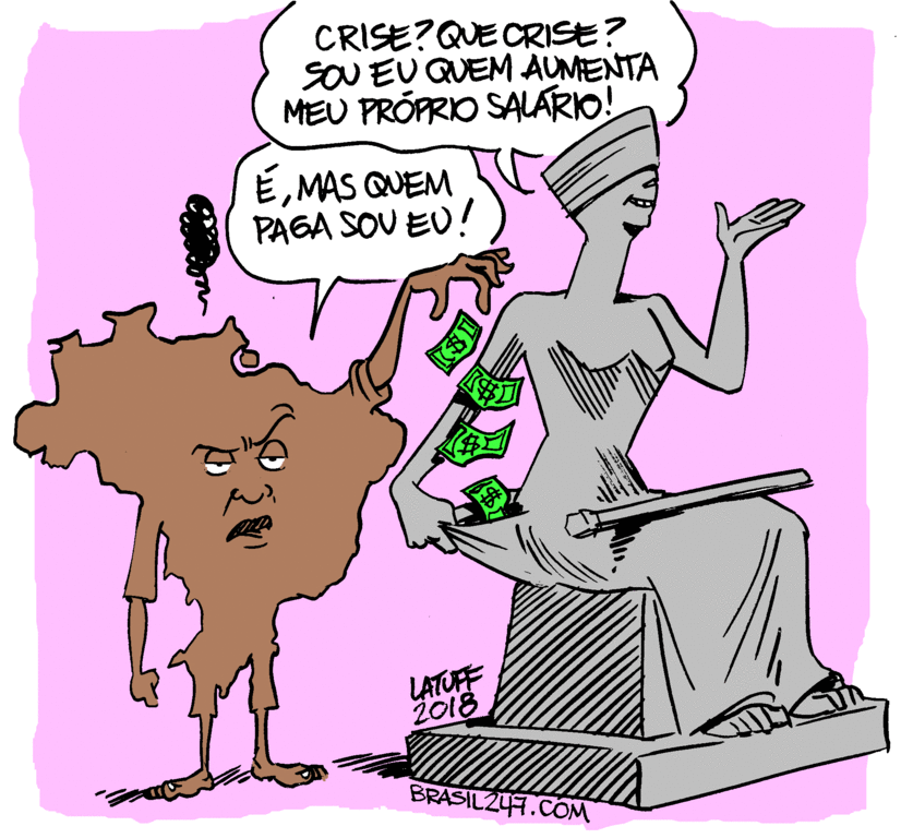 Latuff ironiza reajuste dos ministros do STF - Gente de Opinião