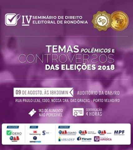 Confira ao vivo o TV Seminário de Direito Eleitoral de Rondônia - Gente de Opinião