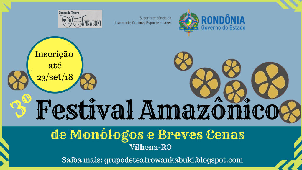 Aberta inscrição para o 3º Festival Amazônico de Monólogos e Breves Cenas - Gente de Opinião