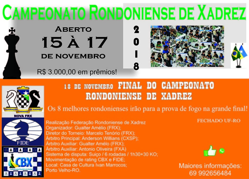 Campeonato Rondoniense de Xadrez - Gente de Opinião