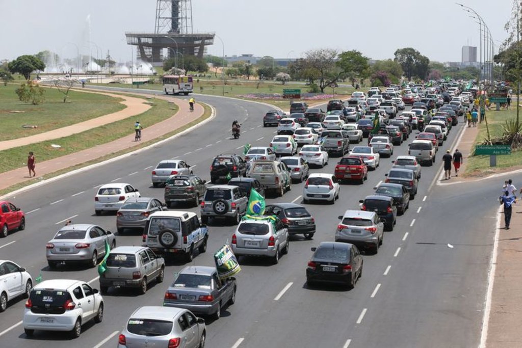 A PM calculou em 25 mil o número de veículos que participaram da carreata - Antonio Cruz/ Agência Brasil - Gente de Opinião