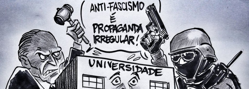 Latuff retrata a ofensiva contra as universidades - Gente de Opinião