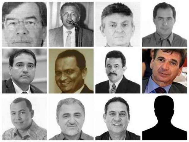 Galeria dos presidentes da Assembleia Legislativa de Rondônia: José Bianco, Amizael Silva, Oswaldo Piana, Silvernani Santos, Marcos Donadon, Natanael Silva, Carlão de Oliveira, Neodi Oliveira, Valter Araújo, Hermínio Coelho, Maurão de Carvalho e? (Montagem JCarlos) - Gente de Opinião