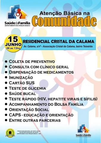 Semusa realiza ação de saúde no Residencial Cristal Calama em Porto Vleho - Gente de Opinião