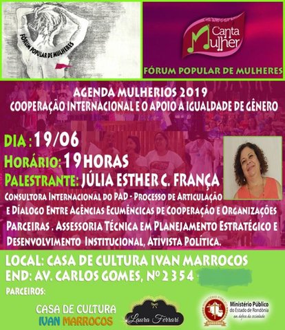 Casa de Cultura Ivan Marrocos recebe palestra sobre Cooperação Internacional e apoio as ações de gênero no Brasil - Gente de Opinião