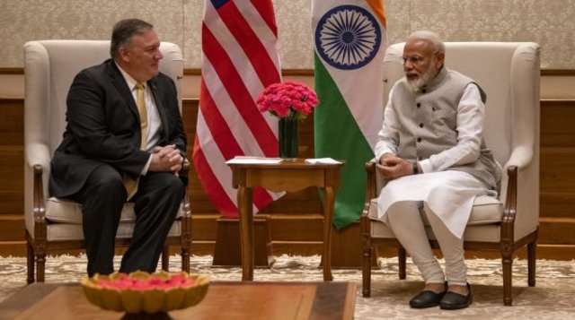 Secretário dos EUA, Pompeo, se reúne com o primeiro-ministro indiano, Modi.[Foto do Departamento de Estado de Ron Przysucha / Domínio Público] - Gente de Opinião