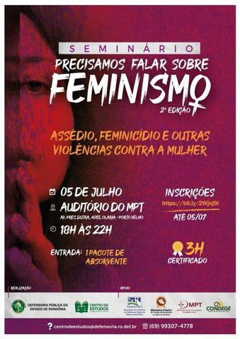 Seminário Precisamos Falar Sobre Feminismo – 2 ª Edição - Gente de Opinião